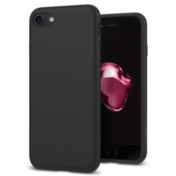 Spigen iPhone 7/8 ile Uyumlu Kılıf Liquid Crystal 4 Tarafı Kapalı Black (Out)