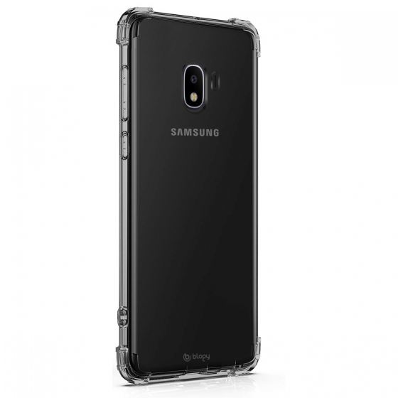 Blogy Galaxy J4 ile Uyumlu Crystal Fit Kılıf Smoke Black
