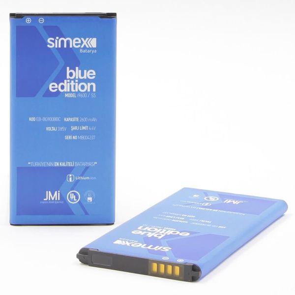 Simex I9600 Galaxy S5 ile Uyumlu BG900BBC SBT-03 Batarya Blue Edition