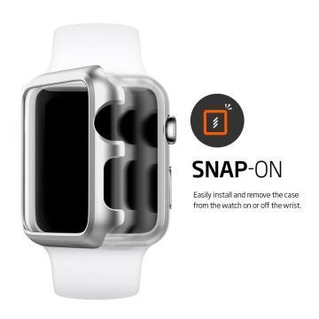 Spigen Apple Watch ile Uyumlu Kılıf Thin Fit (38mm) Satin Silver