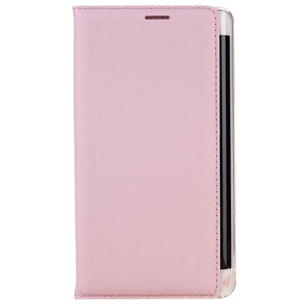 Galaxy Note Edge ile Uyumlu Kılıf Flip Cover Açık Pembe