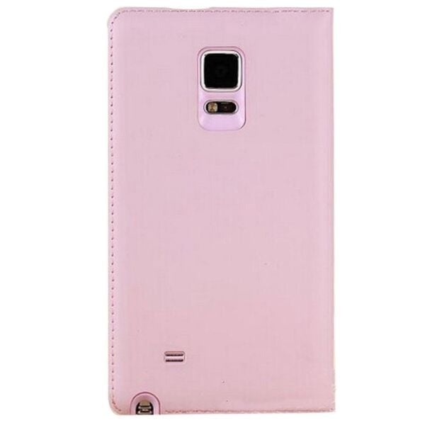Galaxy Note Edge ile Uyumlu Kılıf Flip Cover Açık Pembe