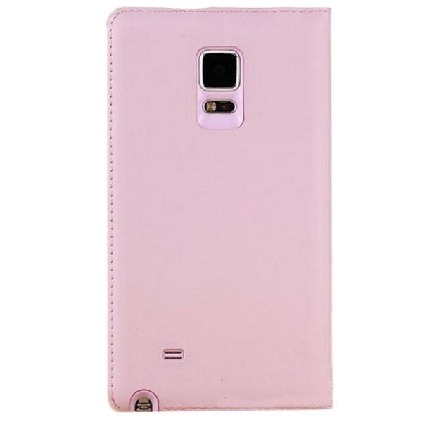 Galaxy Note Edge ile Uyumlu Kılıf Flip Cover Açık Pembe