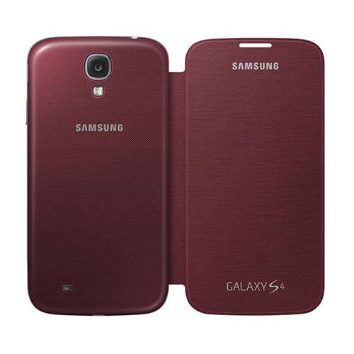 Galaxy S4 ile Uyumlu Flip Cover Kılıf Kırmızı EF-FI950BREGWW