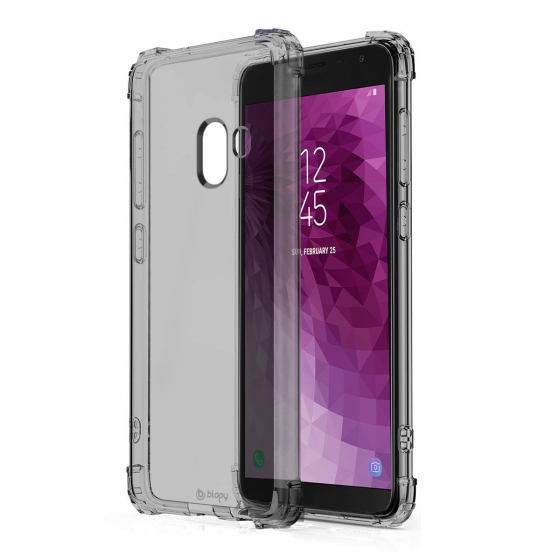 Blogy Galaxy J6 Plus ile Uyumlu Crystal Fit Kılıf Smoke Black