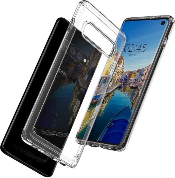 Spigen Galaxy S10e ile Uyumlu Kılıf Crystal Hybrid Crystal Clear