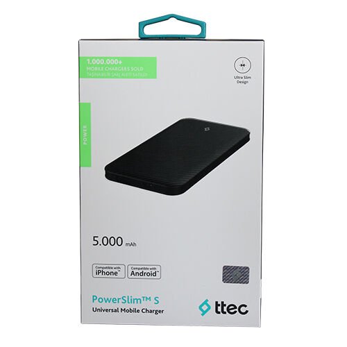 Ttec PowerSlim™ S Harici Powerbank Şarj Cihazı 5000mAh Siyah 2BB134S