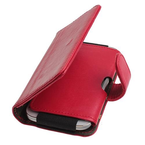 iPhone 6 ile Uyumlu Yan Kapaklı Cüzdanlı Kart Bölmeli Deri Kılıf Kırmızı Renk