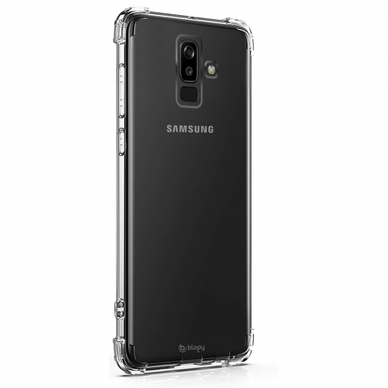 Blogy Galaxy J8 ile Uyumlu Crystal Fit Kılıf Crystal Clear