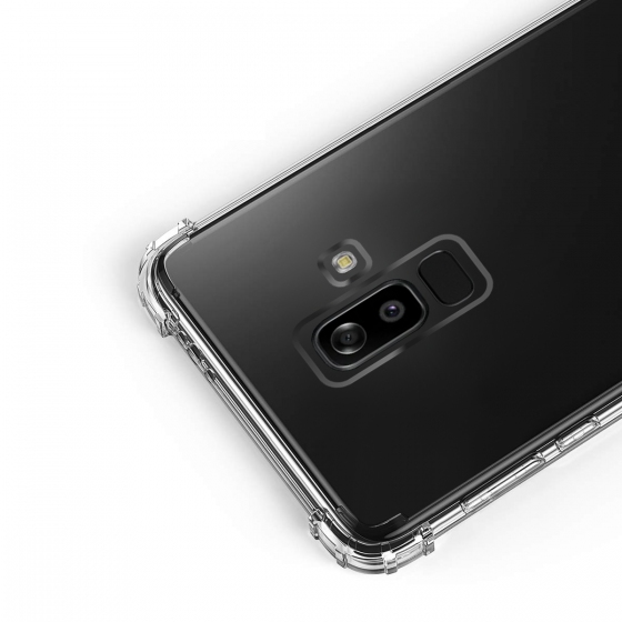 Blogy Galaxy J8 ile Uyumlu Crystal Fit Kılıf Crystal Clear