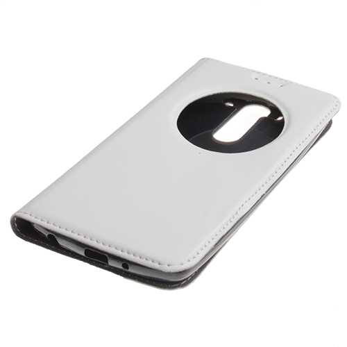 G3 Beat ile Uyumlu Kılıf Pencereli Standlı Modlu Beyaz