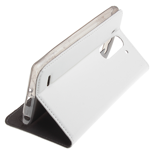 G3 Beat ile Uyumlu Kılıf Pencereli Standlı Modlu Beyaz