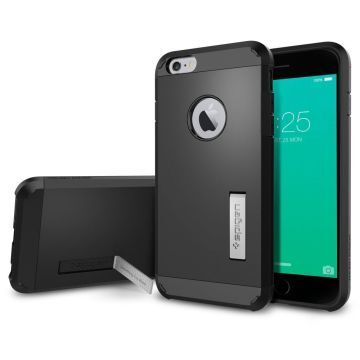 Spigen iPhone 6s Plus/6 Plus ile Uyumlu Kılıf Tough Armor Black