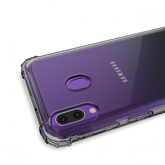 Blogy Galaxy M20 ile Uyumlu Crystal Fit Kılıf Smoke Black