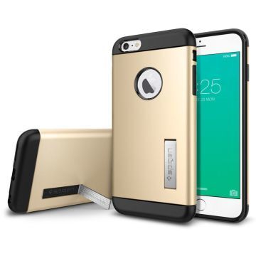 Spigen iPhone 6s Plus/6 Plus ile Uyumlu Kılıf Slim Armor Champagne Gold