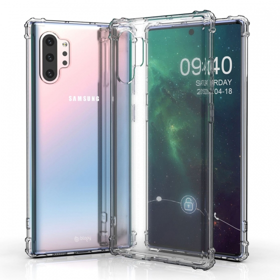 Blogy Galaxy Note 10 Plus ile Uyumlu Crystal Fit Kılıf Crystal Clear