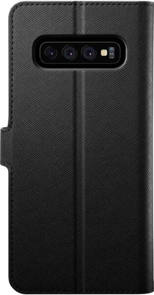 Spigen Galaxy S10 ile Uyumlu Kılıf La Manon Wallet Saffiano Black