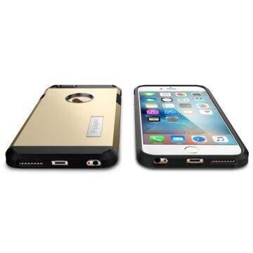 Spigen iPhone 6s Plus/6 Plus ile Uyumlu Kılıf Tough Armor Champagne Gold