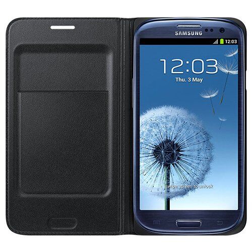 Galaxy S3 i9300 ile Uyumlu Flip Wallet Kılıf EF-NI930BBEGWW Siyah