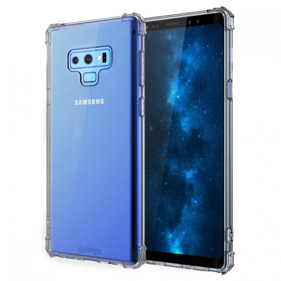 Blogy Galaxy Note 9 ile Uyumlu Crystal Fit Kılıf Smoke Black