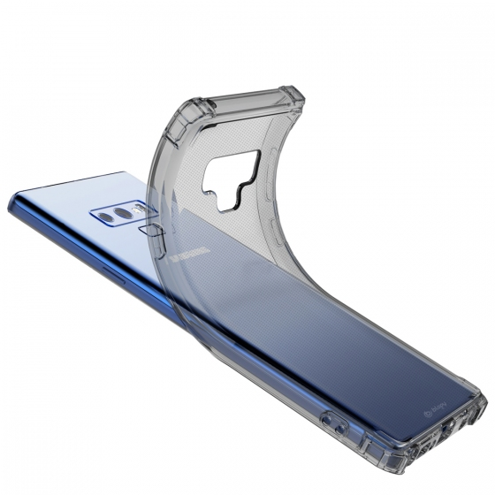 Blogy Galaxy Note 9 ile Uyumlu Crystal Fit Kılıf Smoke Black