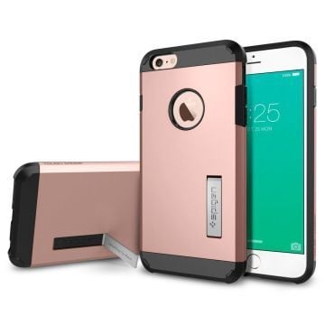 Spigen iPhone 6s Plus/6 Plus ile Uyumlu Kılıf Tough Armor Rose Gold