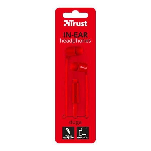 Trust 22134 Duga Kulakiçi Kulaklık Kırmızı