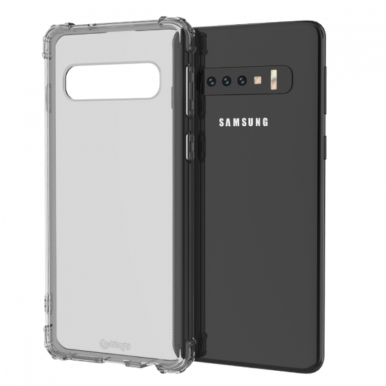 Blogy Galaxy S10 ile Uyumlu Crystal Fit Kılıf Smoke Black