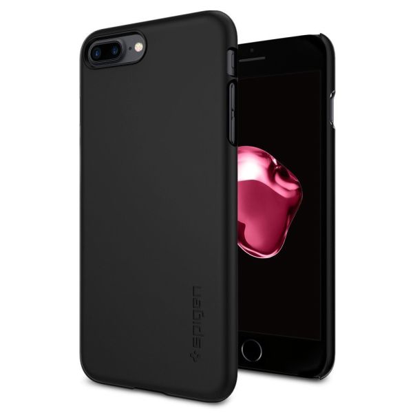 Spigen iPhone 7 Plus ile Uyumlu Kılıf Thin Fit Ultra İnce Black