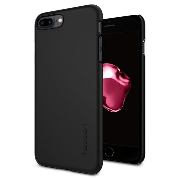 Spigen iPhone 7 Plus ile Uyumlu Kılıf Thin Fit Ultra İnce Black