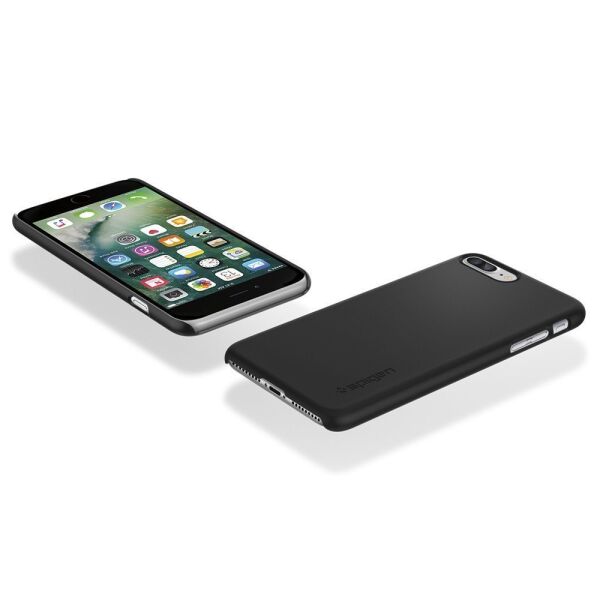Spigen iPhone 7 Plus ile Uyumlu Kılıf Thin Fit Ultra İnce Black