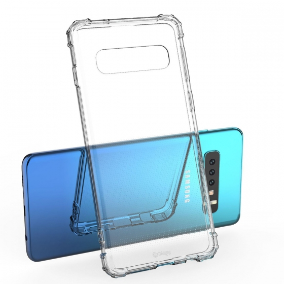 Blogy Galaxy S10 Plus ile Uyumlu Crystal Fit Kılıf Crystal Clear