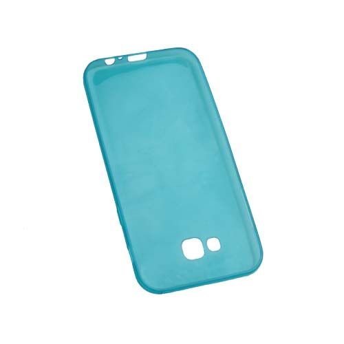 Galaxy A5 (2017) A520F ile Uyumlu Ultra Slim Silikon Kılıf Mavi