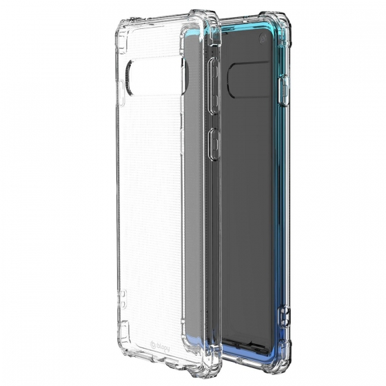 Blogy Galaxy S10 Plus ile Uyumlu Crystal Fit Kılıf Smoke Black