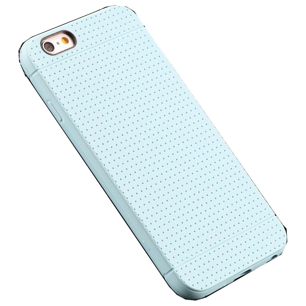 iPhone 6 ile Uyumlu Nokta Desen Silikon Kılıf Beyaz