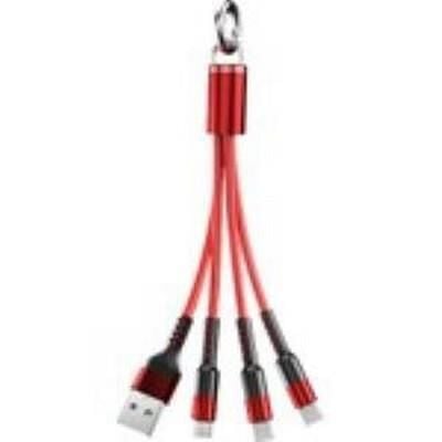 Jopus Micro / Type C / Lightning JO-SK01 Sarj Kablosu Kırmızı