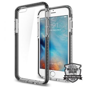 Spigen iPhone 6 Plus/6s Plus ile Uyumlu Kılıf Ultra Hybrid TECH Crystal Black