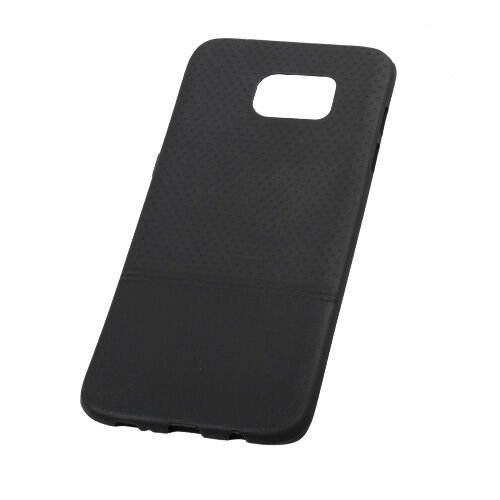 Galaxy S7 Edge ile Uyumlu Kılıf Desenli Silikon Siyah