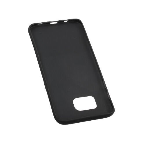 Galaxy S7 Edge ile Uyumlu Kılıf Desenli Silikon Siyah