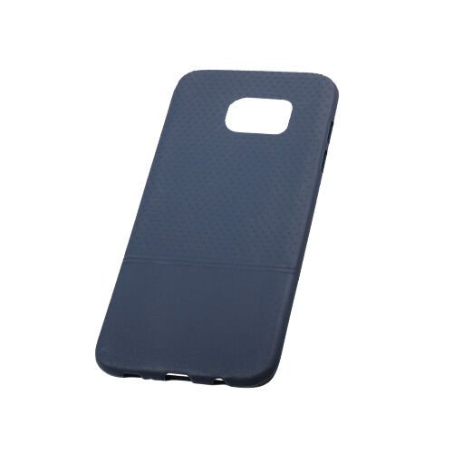 Galaxy S7 Edge ile Uyumlu Kılıf Desenli Silikon Lacivert