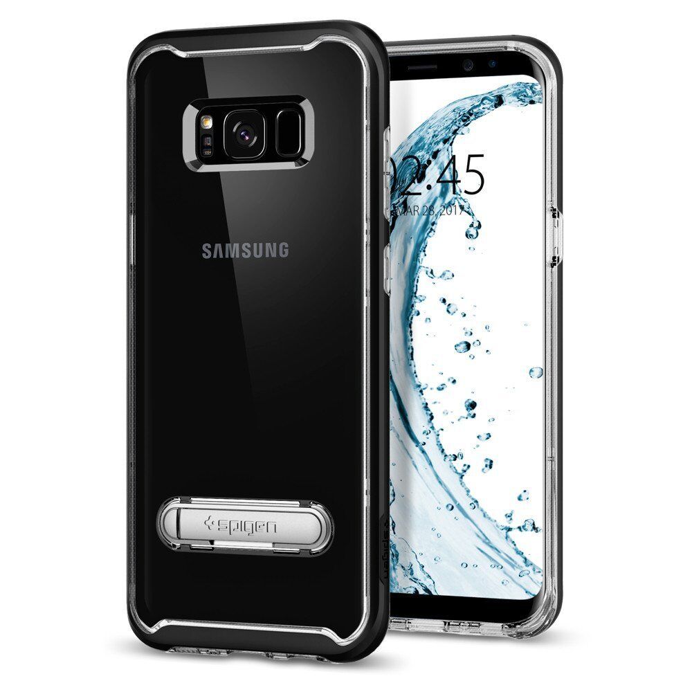 Spigen Galaxy S8 ile Uyumlu Kılıf Crystal Hybrid Black