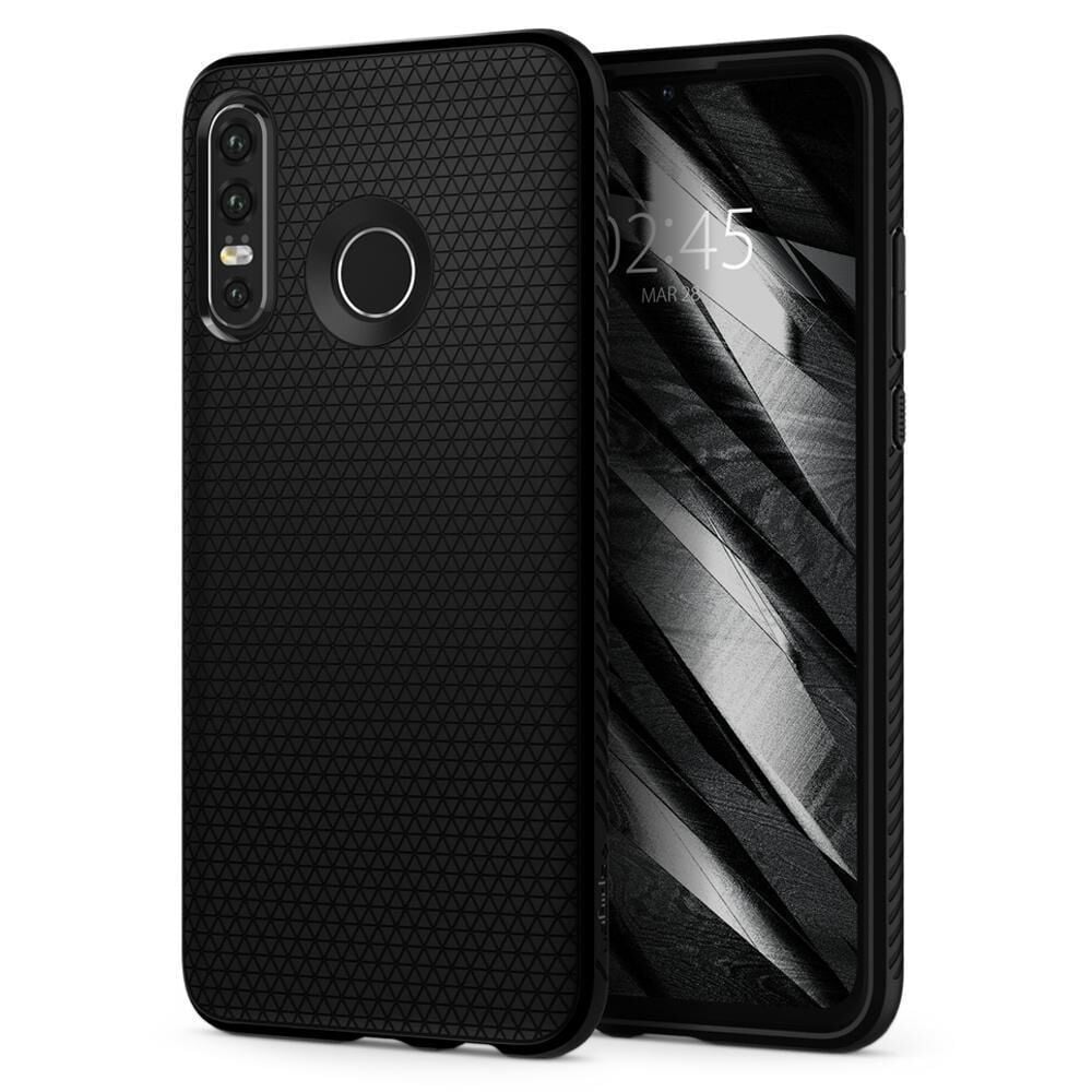 Spigen P30 Lite / Nova 4e ile Uyumlu Kılıf Liquid Air Matte Black