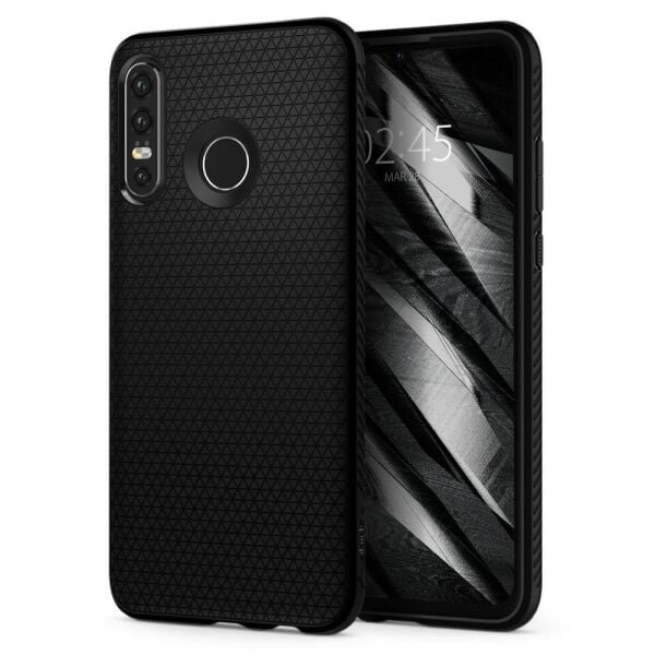 Spigen P30 Lite / Nova 4e ile Uyumlu Kılıf Liquid Air Matte Black