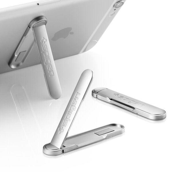 Spigen U100 Universal Metal Kick Stand (Video ve Oyun Ayağı) Silver