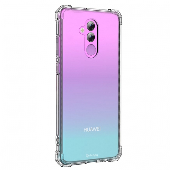 Blogy Mate 20 Lite ile Uyumlu Crystal Fit Kılıf Crystal Clear