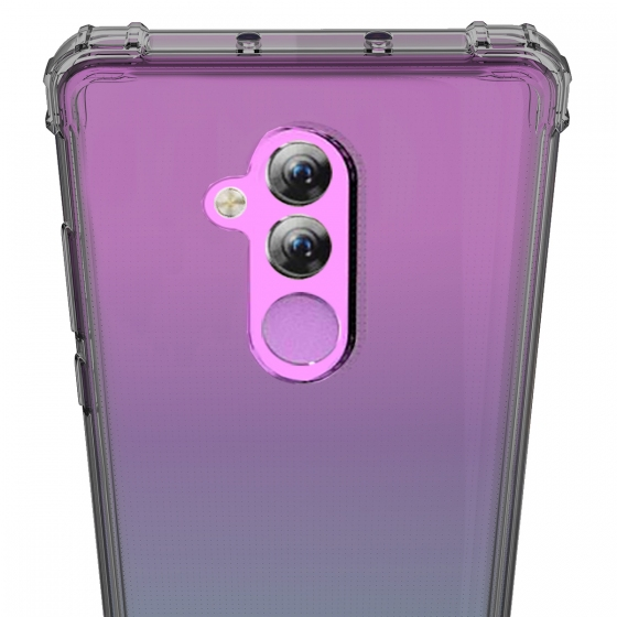 Blogy Mate 20 Lite ile Uyumlu Crystal Fit Kılıf Smoke Black