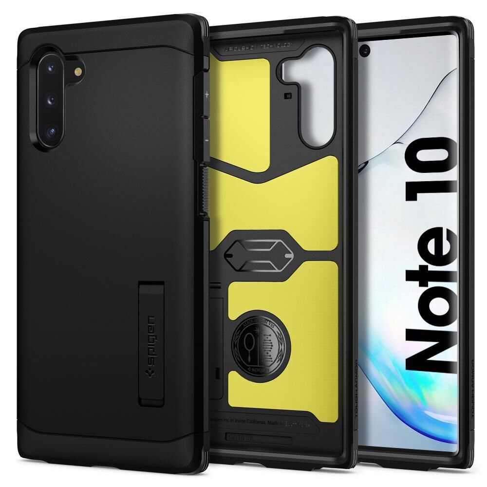 Spigen Galaxy Note 10 ile Uyumlu Kılıf Tough Armor Black