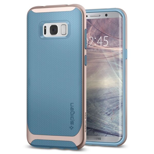 Spigen Galaxy S8 Plus ile Uyumlu Kılıf Neo Hybrid Niagara Blue