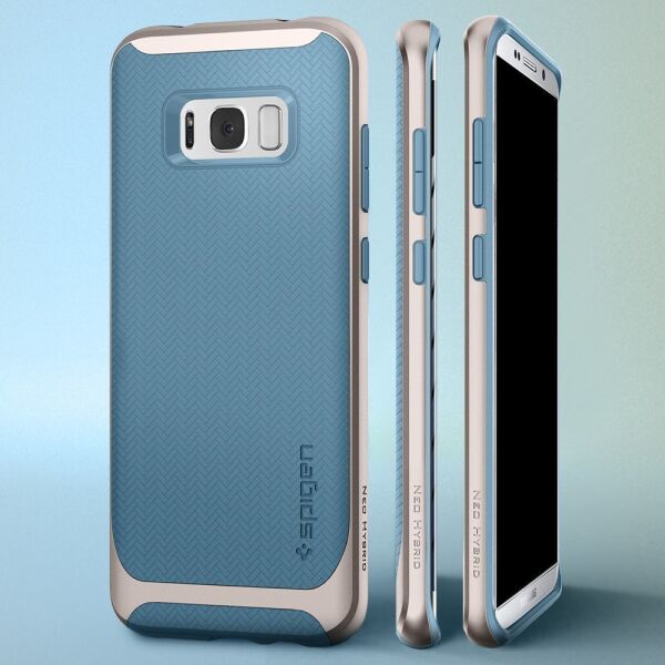 Spigen Galaxy S8 Plus ile Uyumlu Kılıf Neo Hybrid Niagara Blue