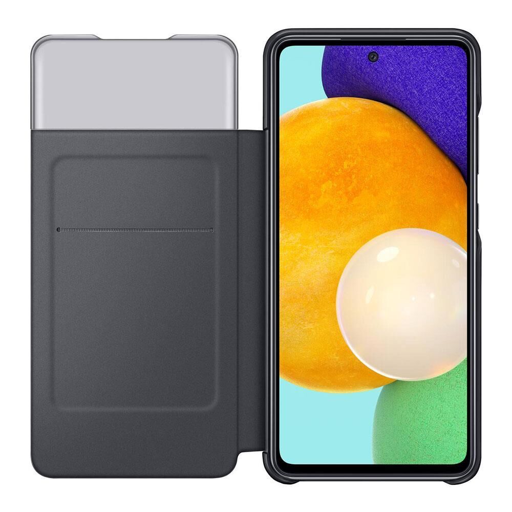 Galaxy A52 ile Uyumlu S View Cüzdan Kılıf Siyah EF-EA525PBEGTR (Out)